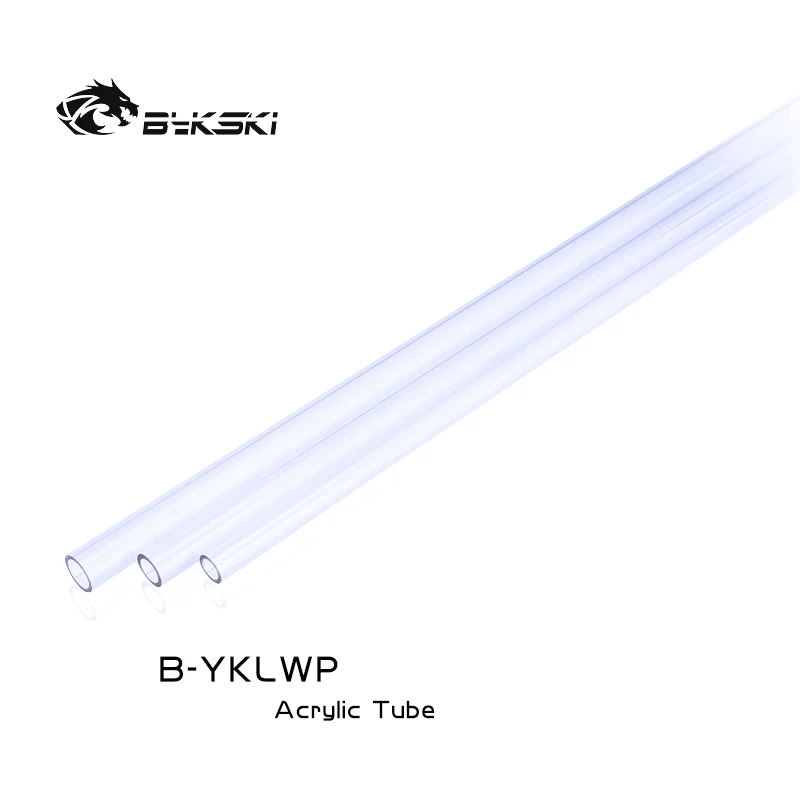 Bykski BYKLWP, 500mm Acrylic Hard Tubes, High Quality Acrylic Light Transmission, 12x8/14x10