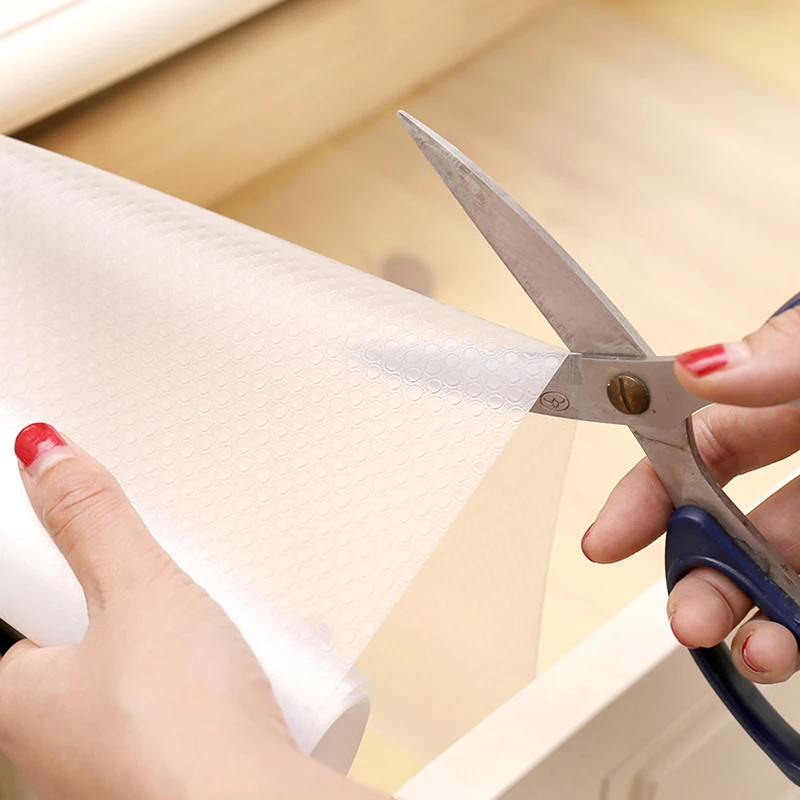 

Reusable Transparent Drawer Mat Cabinet Mat Waterproof Dustproof Contact Paper Moisture-proof Washable Shelf Drawer Liner
