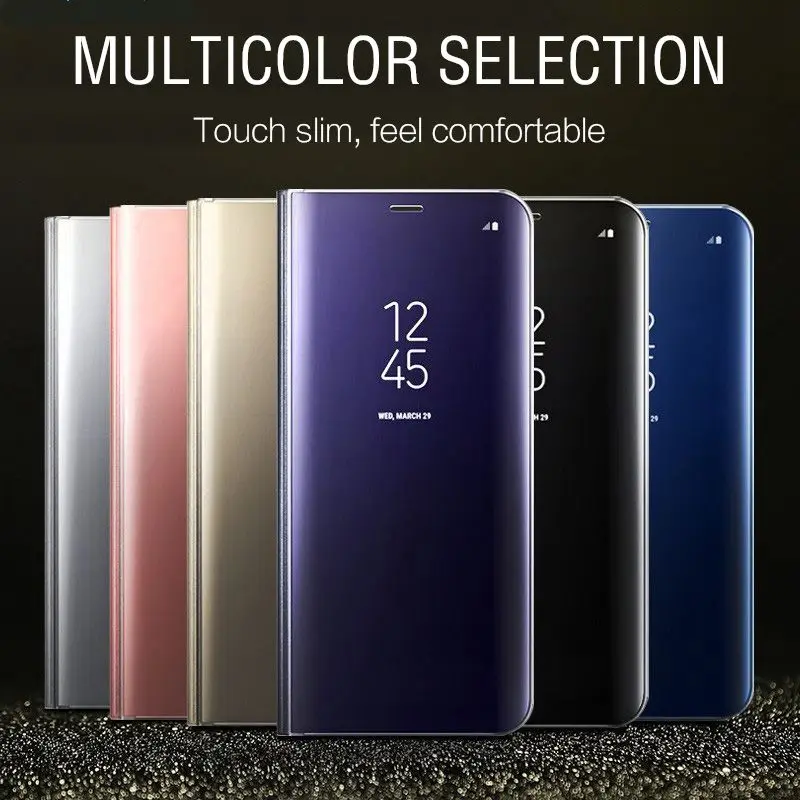 

luxury Clear View Flip Cases Smart Mirror Cell Phone Case Cover For LG V40 V30 V50 G8 Q60 k50
