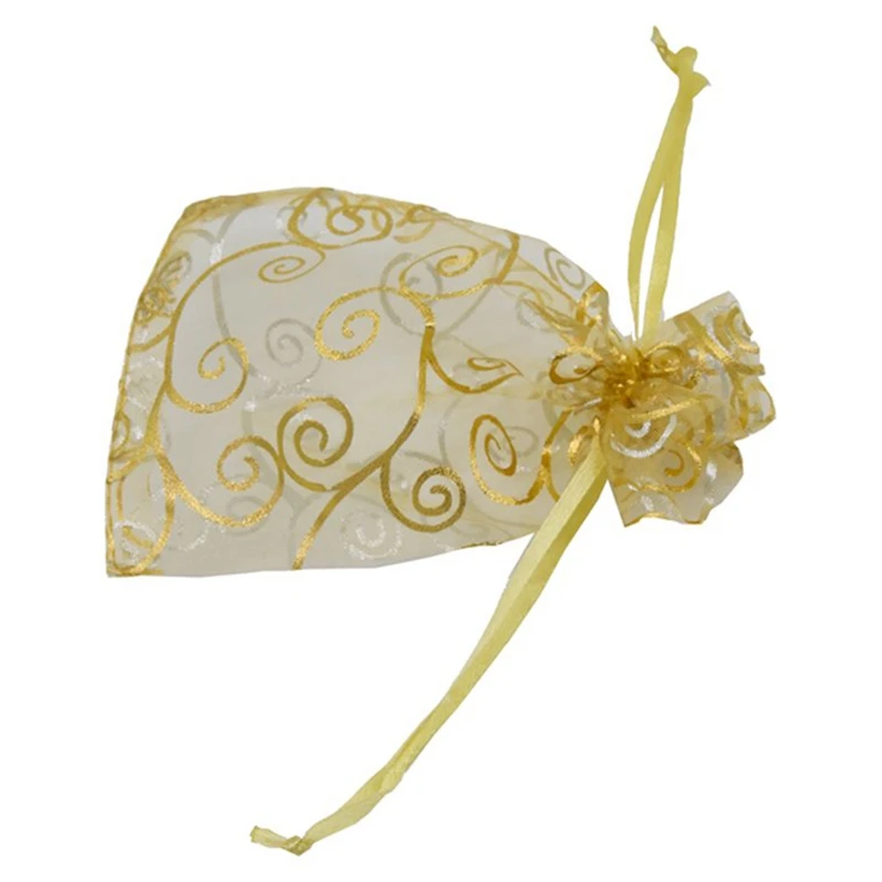 100Pcs Organza Drawstring Candy Bag for Jewelry Gifts Candy Party Wedding Candy Bags