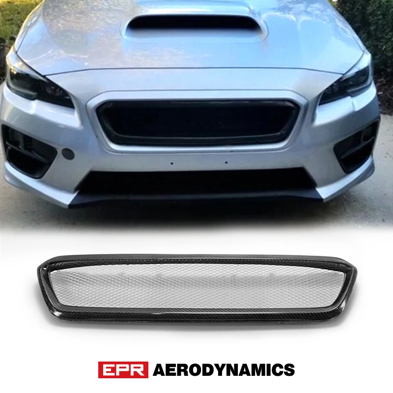 Передняя решетка бампера 14 17 Impreza WRX VAB VAF STI CS Style углеродное волокно передняя гриля