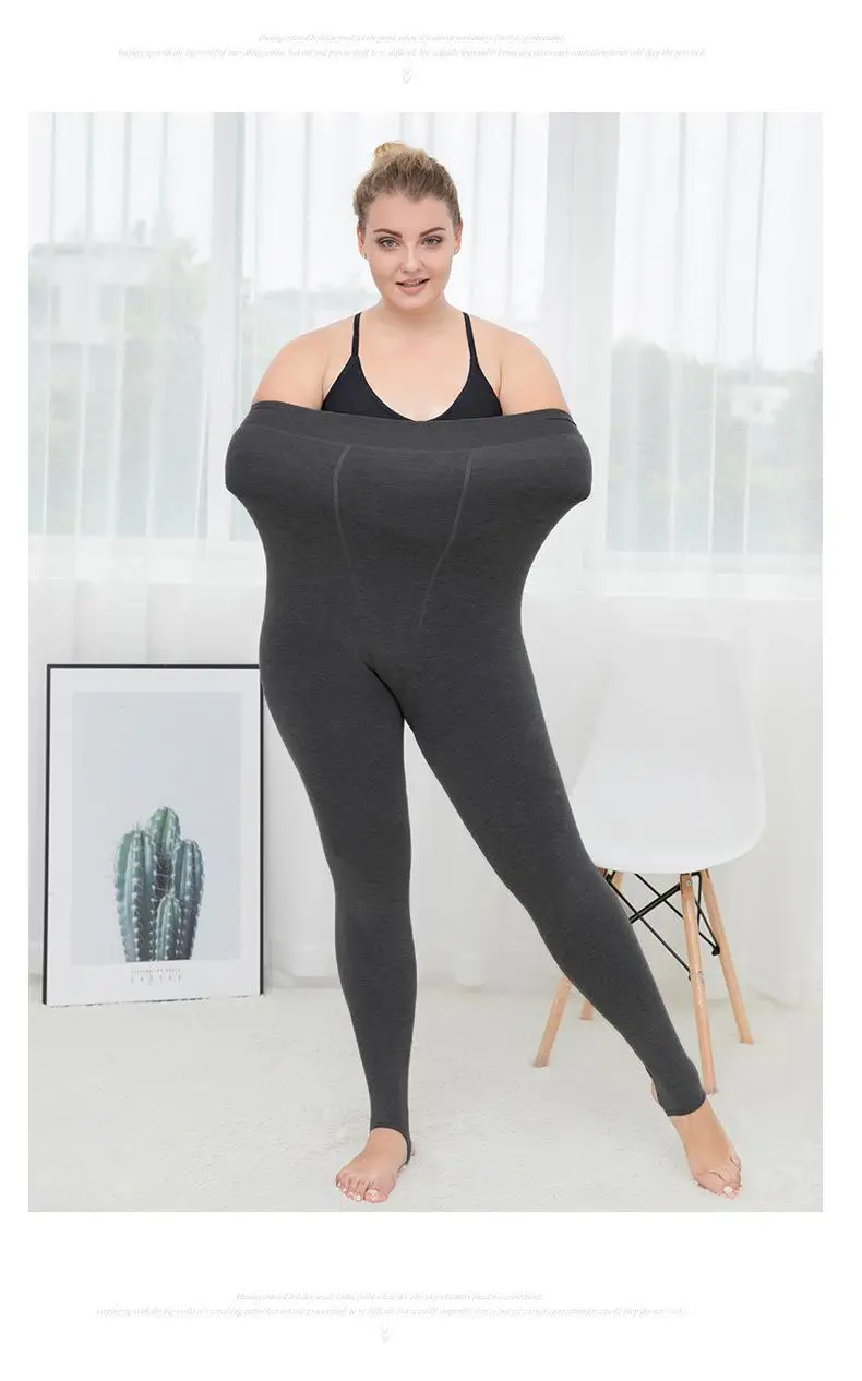Размера плюс 8XL стрейч с флисовой подкладкой теплые леггинсы Mujer; Сезон Зима; теплые Повседневное Фитнес узкие брюки длиной до лодыжек; длинные леггинсы для женщин - Цвет: Dk. grey