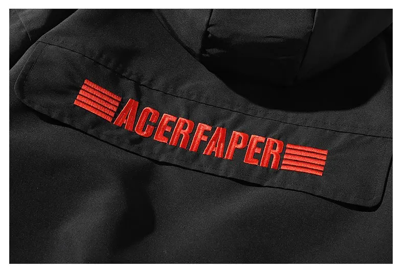 LAPPSTER-Youth Японская уличная куртка-бомбер с капюшоном мужские карманы Harajuku ветровка пальто Корейская Рабочая куртка 4XL