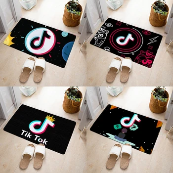 

40*60cm Home Textile Household Floor Kitchen Mat Tik-Tok Living Room Bedroom Carpet Bathroom Absorbent Anti-slip Door Mat