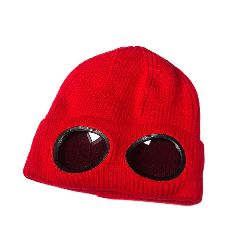 Женские модные теплые зимние однотонные шапки Skullie, вязаная шерстяная шапка, красная Повседневная Уличная шапка