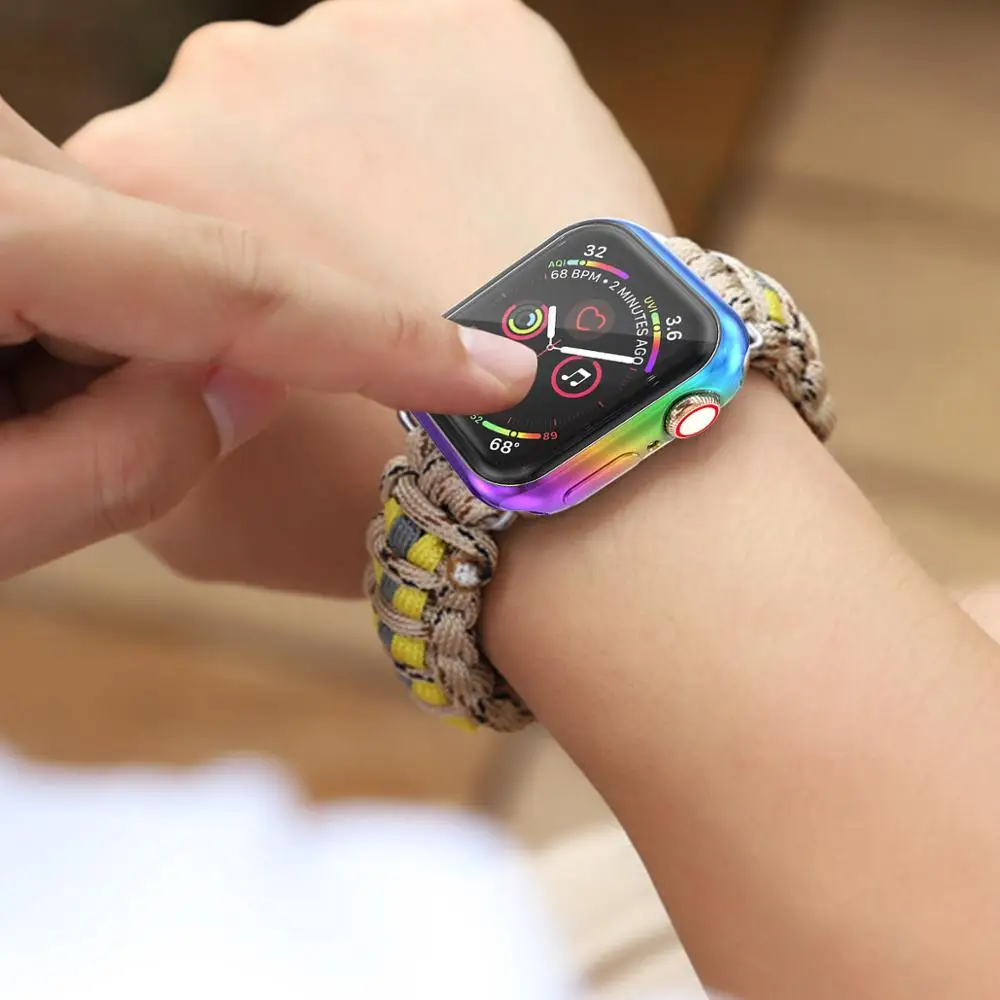 360 тонкий полный защитный чехол для Apple Watch Band 5 4 3 2 1 мягкий TPU протектор экрана iWatch