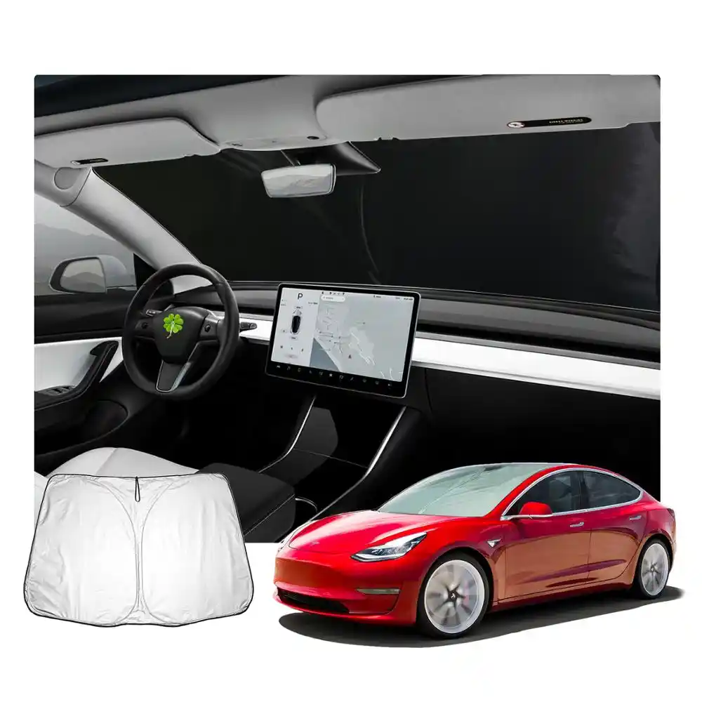 Lfotpp 車のフロントガラス日よけモデル 3 18 19 フロントウィンドウバイザーカバーシルバーガードエクステリア保護アクセサリー Windshield Sunshades Aliexpress