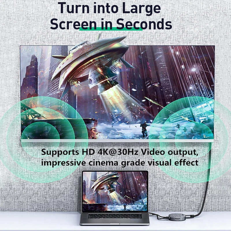 USB концентратор Baseus с портами Type C и HDMI RJ45 3 0|USB-хабы| |