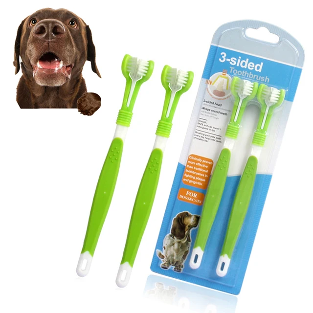 Three-Sided Pet Toothbrush Kit