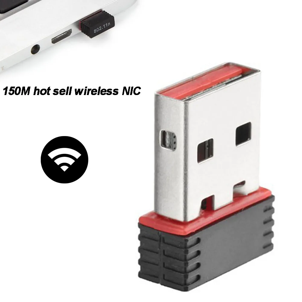 Беспроводной мини адаптер Wifi для ПК USB 150 Мбит/с