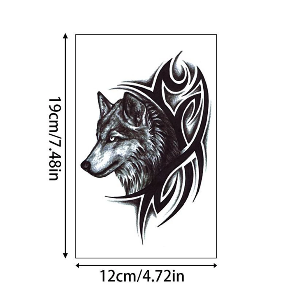 Fashion Wolf King Temporary Tattoo Sticker Sweat-proof Body Art Decal Featuring wolf king pattern, quite unique and fashion.