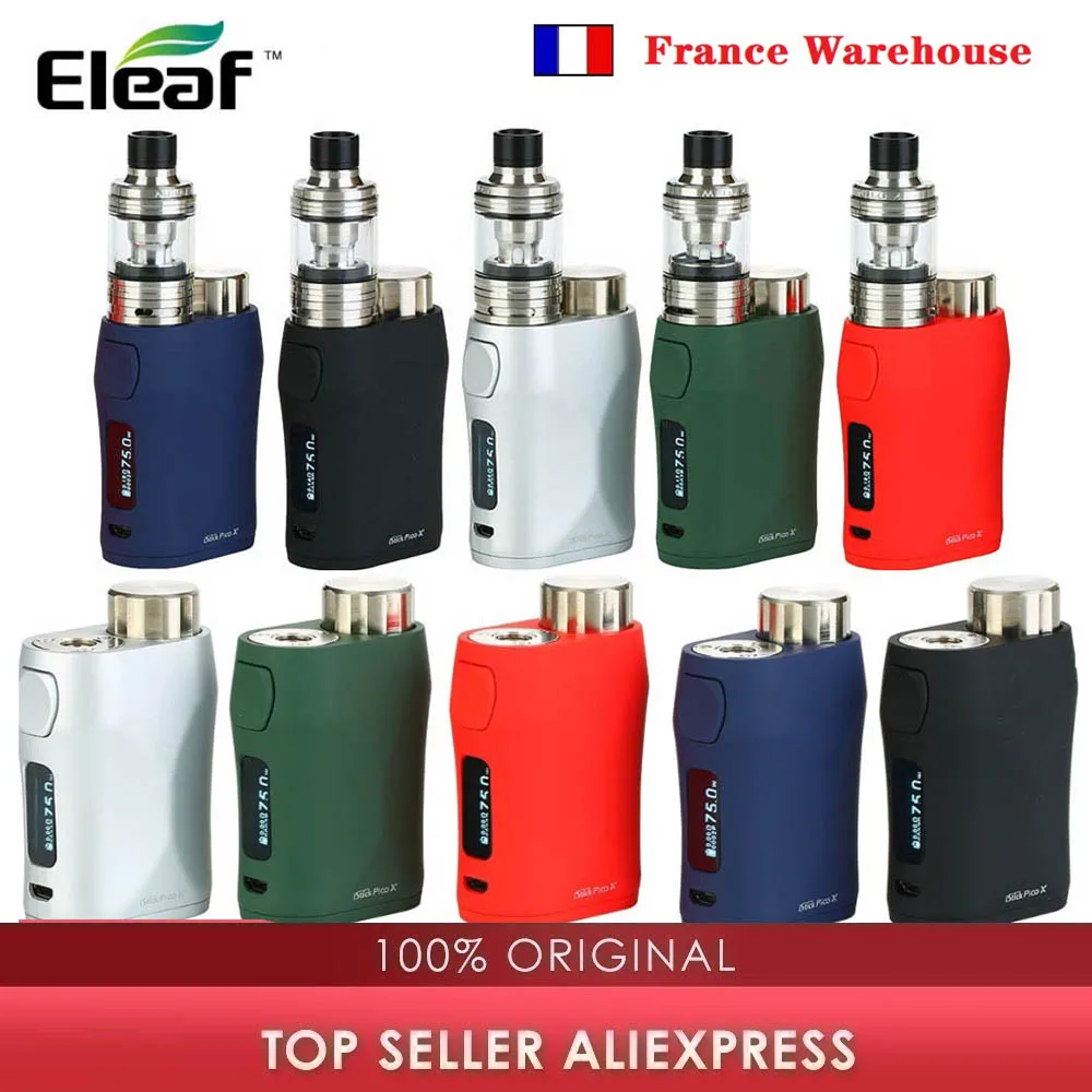 Оригинальный бокс мод Eleaf iStick Pico X с комплектом MELO 4 D22 75 Вт баком 2 мл и катушкой 0 15