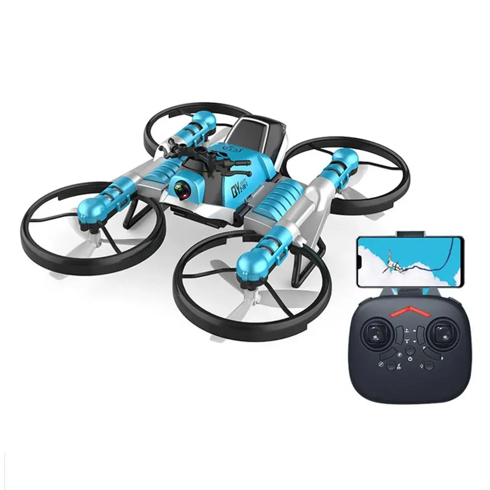 wifi remote WiFi FPV RC Дрон мотоцикл 2 в 1 складной вертолет RC Квадрокоптер мотоцикл Дрон - Цвет: wifi remote