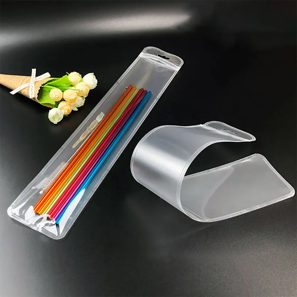 

PP Zip Lock Bags Clear Front Back Frosted White Flat Pouches Phone Accessories Plastic Bags Phone Case USB Cable Storage Bags