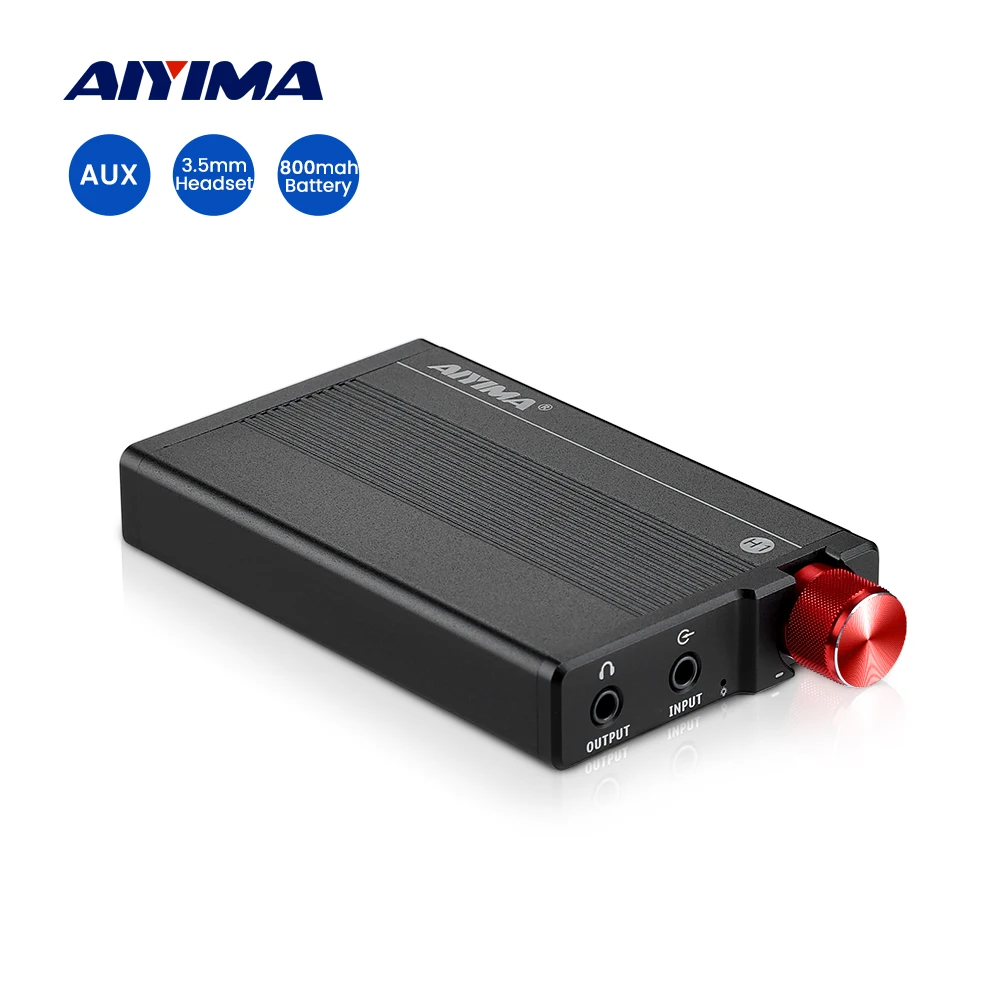 AIYIMA аудио H1 Мини Портативный Hi-Fi усилитель для наушников JRC5532 OP AMP 3 5 мм AUX mp3-плеера