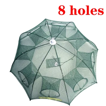 

4/6/8 Hole Magic Chinese All/Mesh For Fishing Net/Trap/Tackle Folding/Gill Casting Network Fish/Crayfish/Crab Trap Catcher Tank
