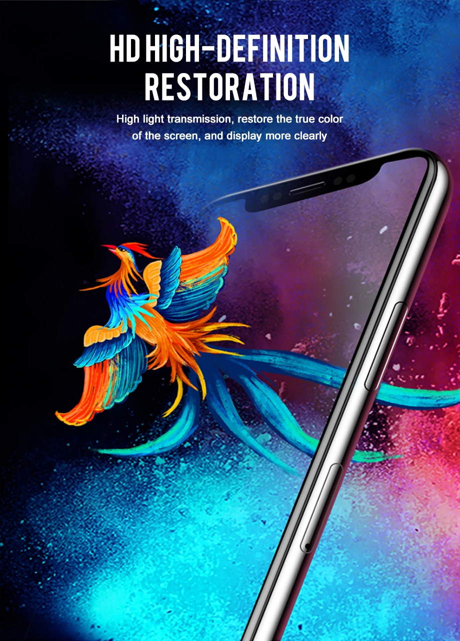500D защитное стекло с закругленными краями для iPhone X XR XS Max полное покрытие iPhone 11 Pro Max защита экрана закаленное стекло