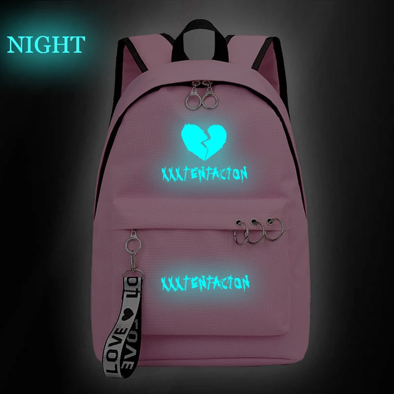 

Luminous Xxxtentacion Popular Rapper School Bag Daily Backpack Hip Hop Women Men Travel Bags for Teenagers Laptop Backpack