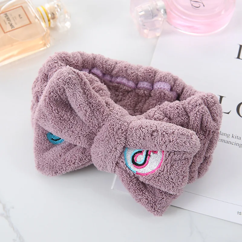 9 Winter Letter OMG Headbands for Women Girls Bow Wash Face Turban Makeup Elastic Hair Bands Coral Fleece Hair Accessories - Цвет: 9