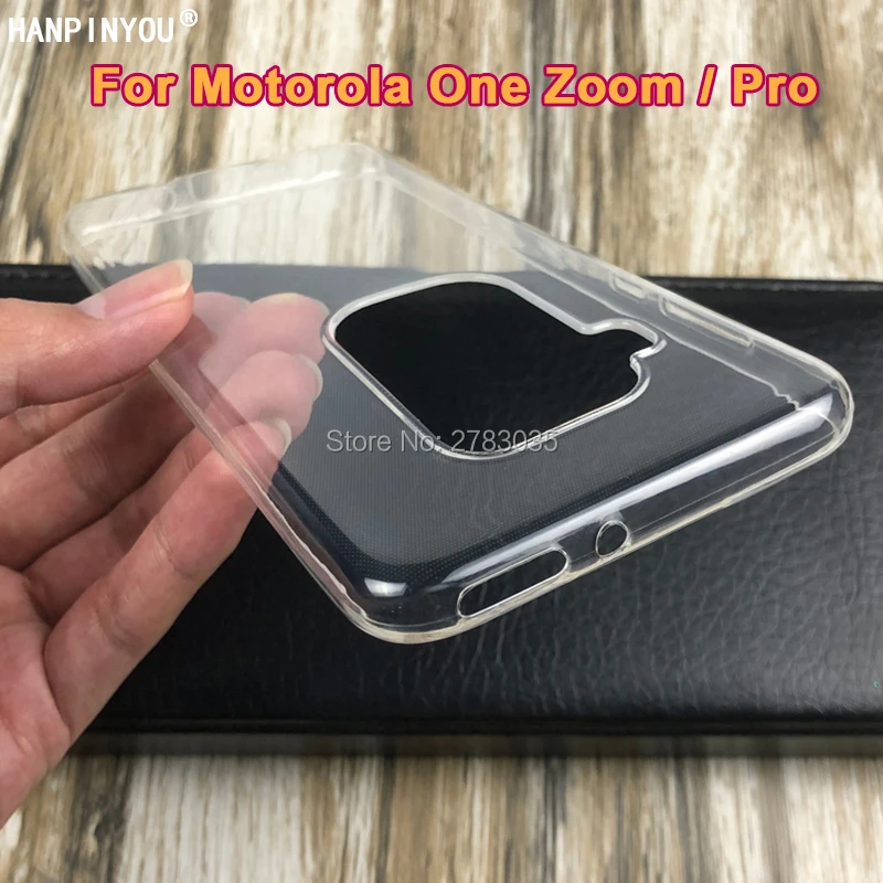 Для Motorola One Zoom / Pro 6 39 &quotтонкий кристально прозрачный мягкий ТПУ чехол для задней