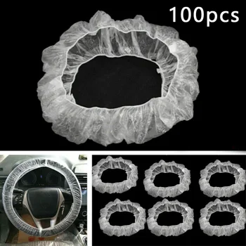 

100/250PCS Universal Car Steering Wheel Cover Disposable Protective Covers Interior Accessories Car Steering Covers Transparent