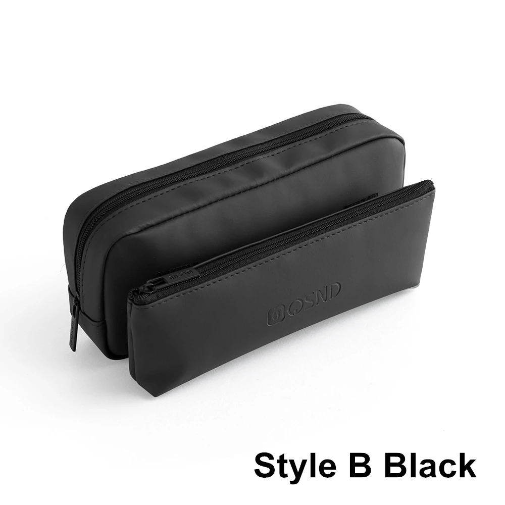 Stlye B black Супер Чехол-карандаш, модный дизайн, Большая вместительная сумка для ручек, съемная сумка для ручек, школьный косметический чехол, сумка для стирки - Цвет: Stlye B black