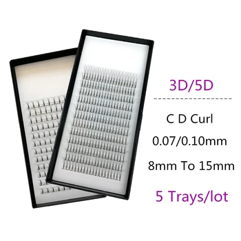 

Natural Long 3D 5D South Korea Lashes Premade Volume Lash Fans 12 Lines Faux Mink Eyelashes Easy To Apply 0.07/0.10mm Eyelash