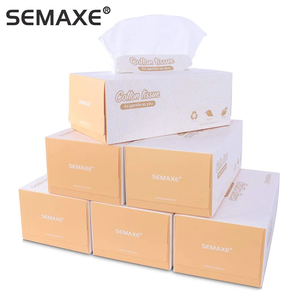 SEMAXE Cotton Soft Towel 80*6 Box Set Disposable Face Towel Napkins Home Outdoor Travel Portable 100% Cotton Dry Wipes