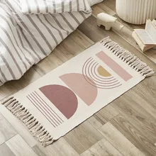 Скандинавское килим ковер ручной работы геометрический богемский индийский ковер плед современный синий белый дизайн скандинавском стиле богемский коврик tapetes