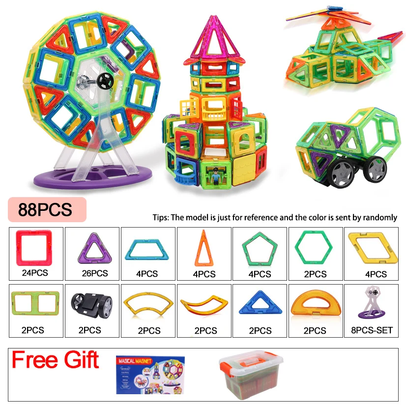 2020 New Big Size Magnetic Designer Construction Set Model & Building Toys DIY Magnets Magnetic Blocks Educational Toys Gifts