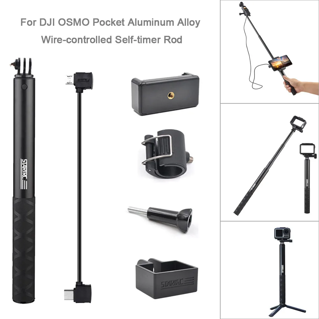 Micro USB phones Селфи палка штатив держатель для телефона для DJI OSMO Карманный карданный карманный камера Смарт-подставка крепление палка для селфи - Цвет: Micro USB phones