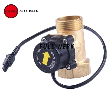 

HT800 1 Inch 220V 4A Water Pump Flow Sensor Switch Liquid Booster Solar Heater Brass Magnetic Pressure Automatic Control Valve P