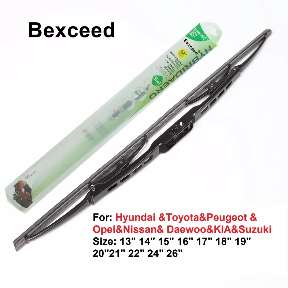 Высококачественные резиновые стеклоочистители Bexceed со стальной рамой для Hyundai