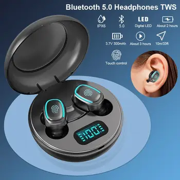 新F9ワイヤレスヘッドフォンbluetoothイヤホンtwsハイファイミニイヤフォンを実行しているサポートios/android携帯電話のhd通話