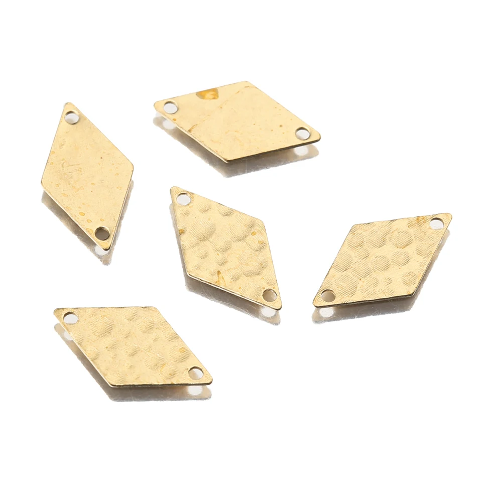 30 Anelli Di Collegamento A Rombo In Acciaio - Connettori Per Gioielli Fai Da Te, 3 Misure (12,16,20mm) Dorati - Foto 2