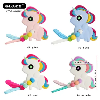 

Silicone Baby Teether Bracelet BPA Free Baby Teething Beads Nursing Gift Food Grade Silicone Toy Product Baby feather Bracelet