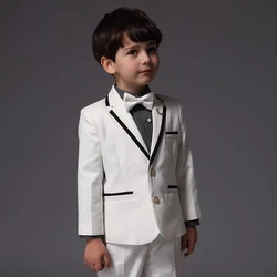 New Wedding Suits For Kids Boy Custom Made Boys Suits Flower Children White Suit Set Slim Fit Two Button jacket+pants