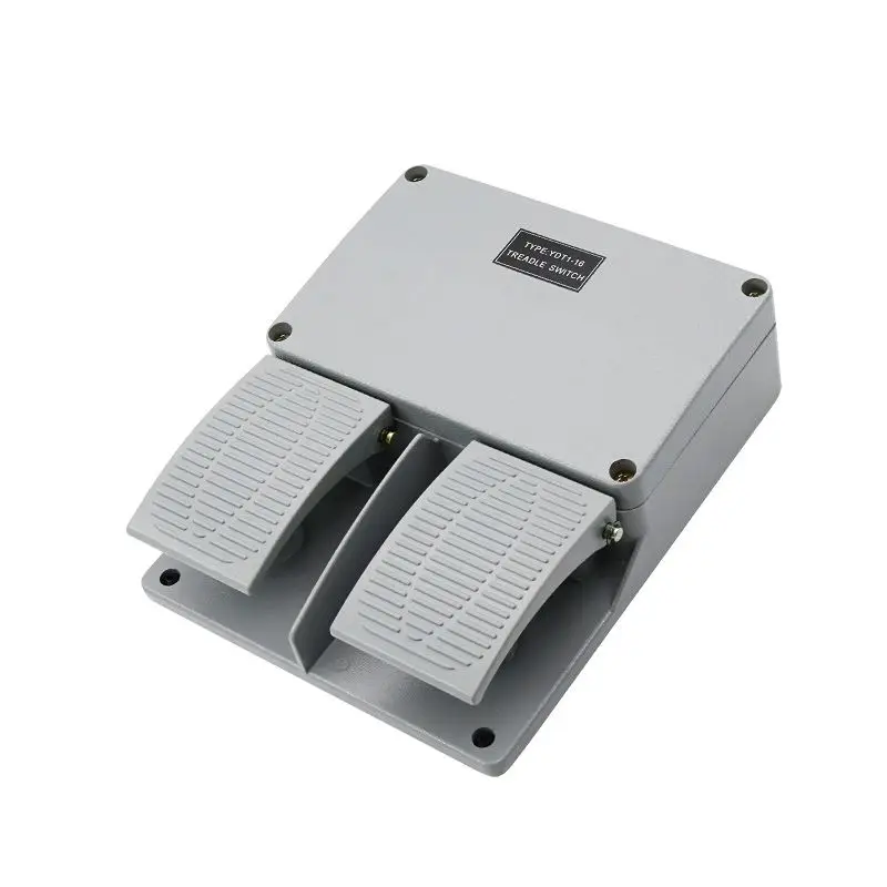 

Foot switch YDT1-16 aluminum shell gray double pedal switch machine tool accessories switch