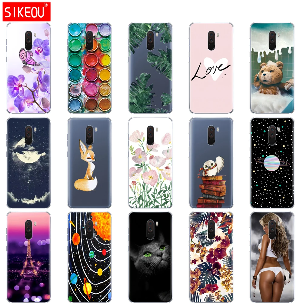 

silicone phone case For Xiaomi Pocophone F1 Xiaomi Poco F1 Cases Soft TPU Phone shell For Xiaomi Pocophone F1 Global F 1 Cute