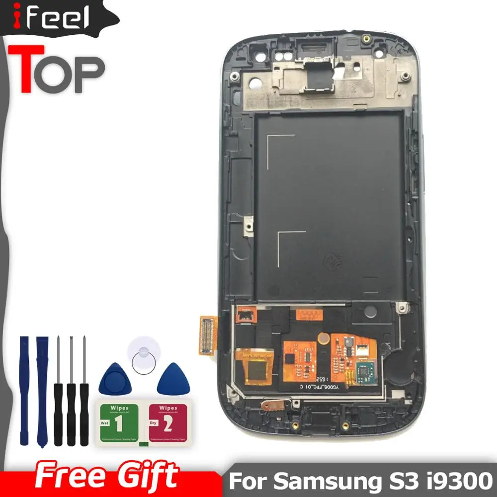 S3 ЖК экран для SAMSUNG Galaxy i9300 дисплей сенсорный дигитайзер Замена с рамка дисплея 4 8