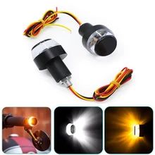 12V мотоциклов конец светодиодный поворотник светильник рукоятка боковыми указателями поворота светильник Модифицированная лампа Аксессуары для мотоциклов
