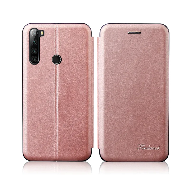 Для Xiaomi Redmi Note 8 T чехол Роскошный из искусственной кожи флип-чехол для Xiaomi Redmi Note 8 Note8 T чехлы для телефонов силикон Funda Coque Note8T - Цвет: rose gold