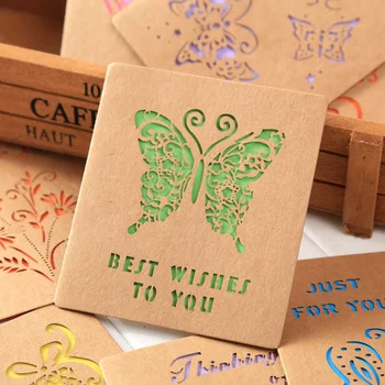 

2pcs/pack Forest Series Greeting Card Color Message Diy Folding Birthday Christmas New Year's Day Blessing Card With Envelope