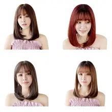 45 см синтетические женские длинные прямые парики женские новые длинные прямые волосы выпрямляющие Реалистичные модные синтетические парики