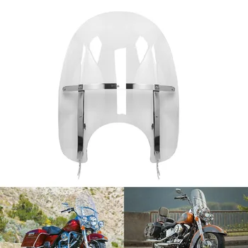 

Motorcycle Detachable Windshield Clear Windscreen Fit For Harley Softail Fatboy 2000-2017