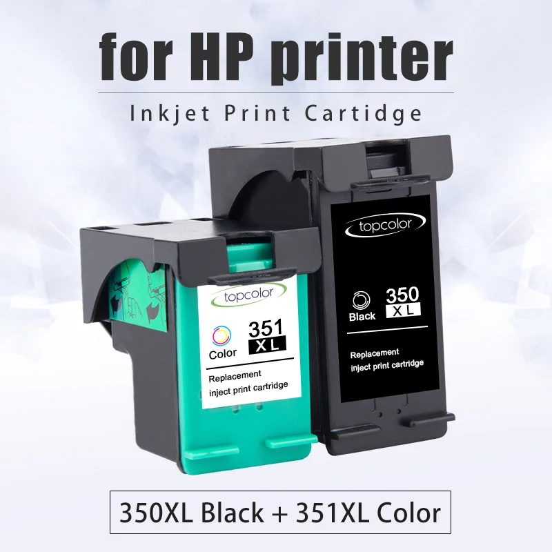 Topcolor 350XL 351XL чернильный картридж для hp 350 для hp 351 XL Deskjet D4260 D4280 OfficeJet J5725 J5730 J5740 фото умный принтер