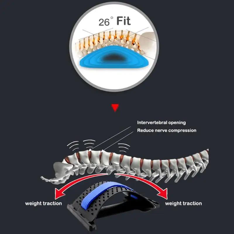 Back Stretch Equipment Massager Massageador Magic Stretcher Fitness Lumbar Support Relaxation Spine Pain Relief 1 Back Stretch Equipment Massager Massageador Magic Stretcher Fitness Lumbar Support Relaxation Spine Pain Relief 2