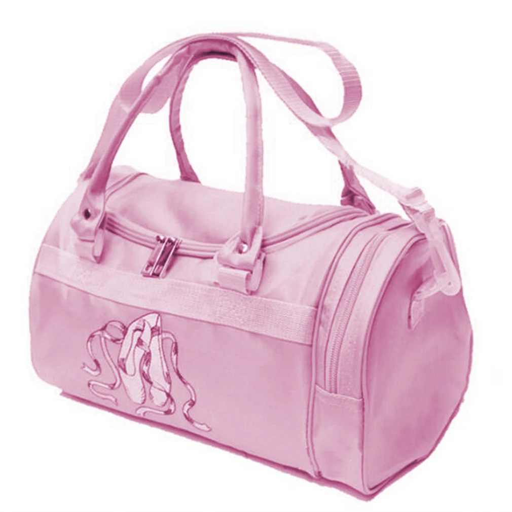 Наплечные сумки для балета, танцевальные сумки розового цвета для женщин и девочек, Спортивная Танцевальная сумка на плечо, рюкзак, вышитые сумки для детей, девочек - Цвет: pink
