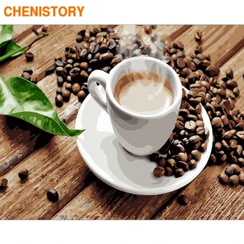 

CHENISTORY Frame Coffee Tea DIY Painting By Numbers Modern Wall Art Picture By Numbers Acrylic Canvas By Numbers For Home Decors