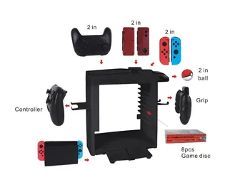 

Multi-function Charging Dock Cradle Game Disc Stand Storage Station Holder for Nintend Switch Accessory High Quality Stand New